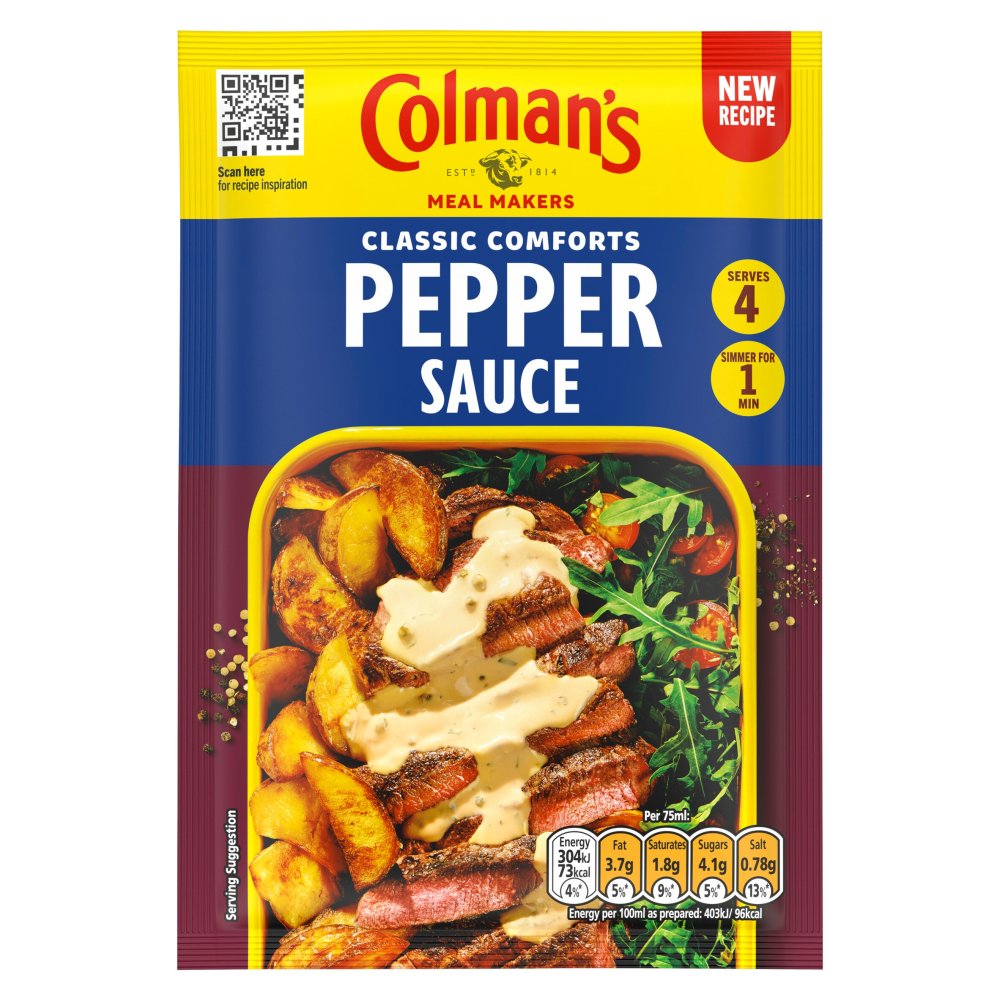 Colman’s Classic Comforts Sauce Mix Pepper Sauce 22 g Sch × 10 × 1