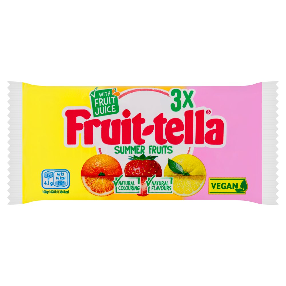 Fruit-tella Summer Fruits 3 x 41g 123g × 24 × 1