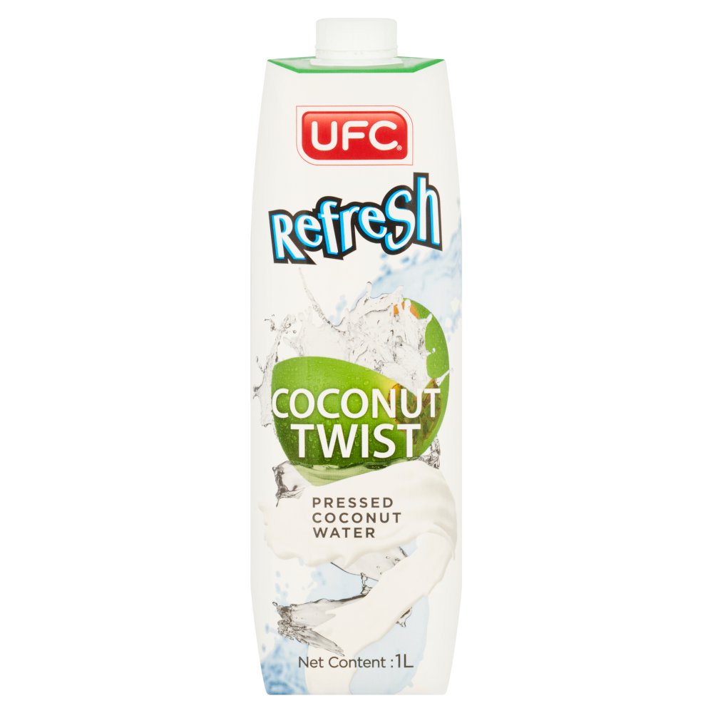 UFC Refresh Coconut Twist Pressed Coconut Water 1L 1Ltr × 6 × 1