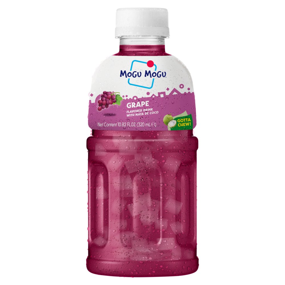 Mogu Mogu Grape Flavoured Drink with Nata de Coco 320ml 320ml × 6 × 1