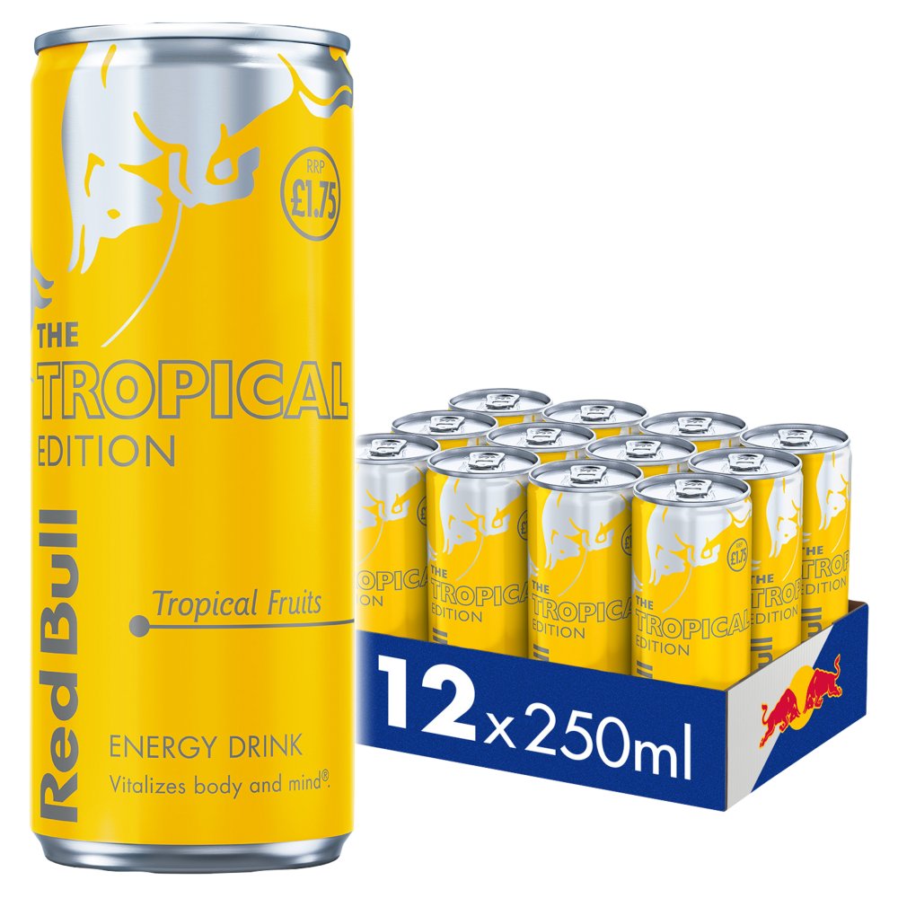 Red Bull Tropical Edition Energy Drink 250ml 12 Pack 250ml × 12 × 1