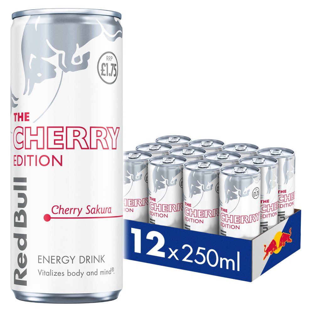 Red Bull Spring Edition Cherry Sakura Energy Drink 250ml 12 Pack   250ml × 12 × 1