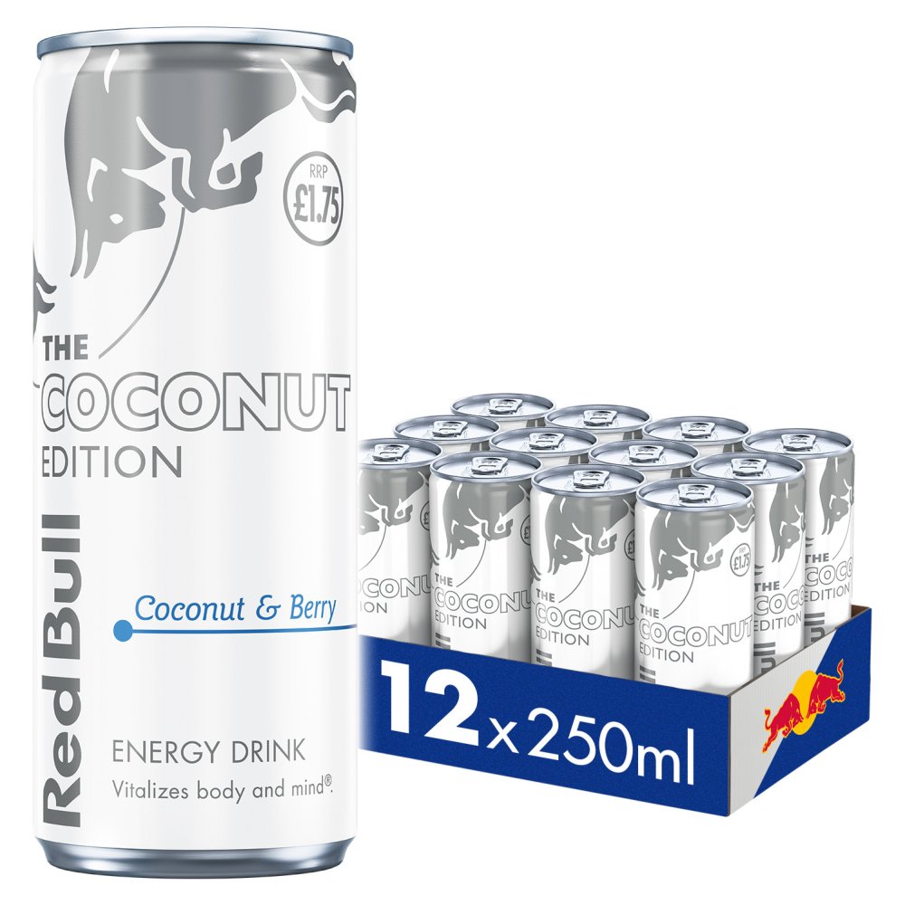 Red Bull Coconut Edition Coconut & Berry Energy Drink 250ml 12 Pack   250ml × 12 × 1