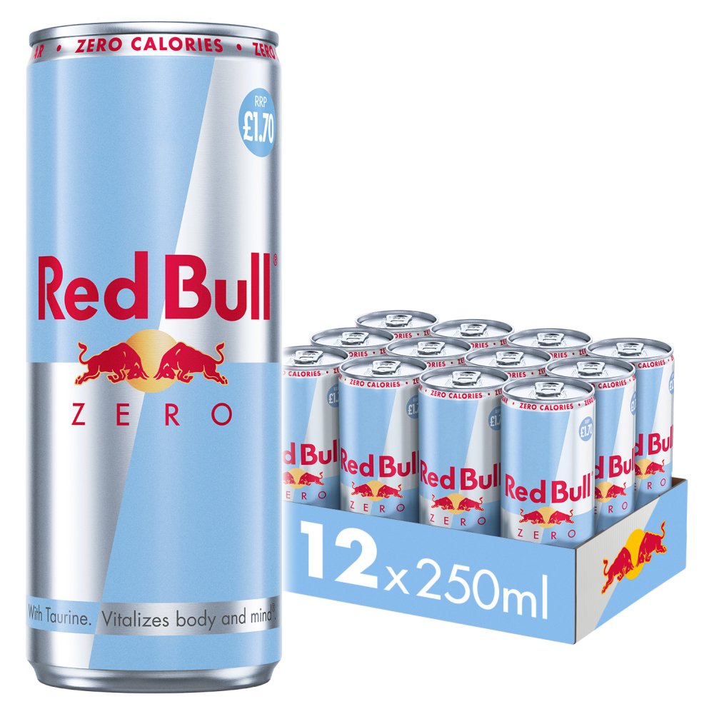 Red Bull Zero Energy Drink 250ml 12 Pack 250ml × 12 × 1