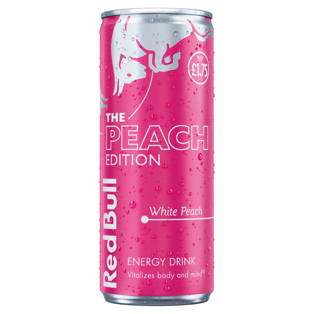 Red Bull Peach Edition White Peach Energy Drink 250ml   250ml × 12 × 1