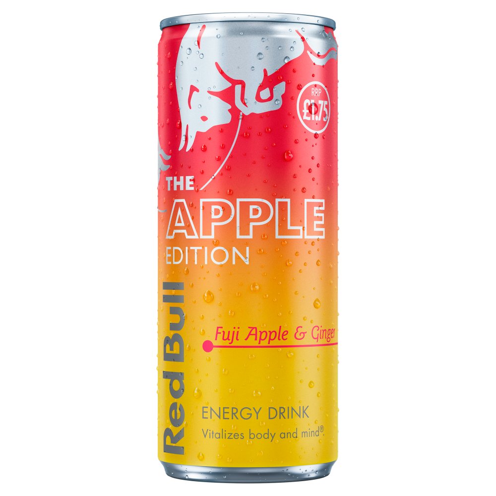 Red Bull Apple Edition Fuji Apple & Ginger Energy Drink 250ml 1.75 250ml × 12 × 1