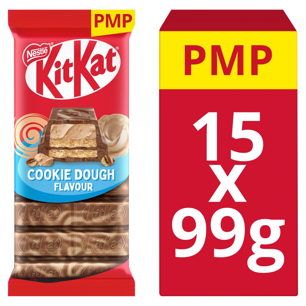 KitKat® Cookie Dough Flavour Chocolate Sharing Bar 99g 99g × 15 × 1