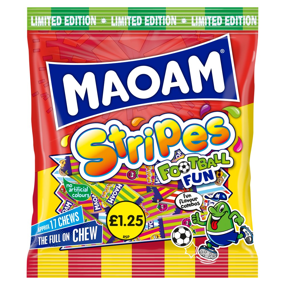 MAOAM Limited Edition Football Fun Stripes 140g 140g × 14 × 1