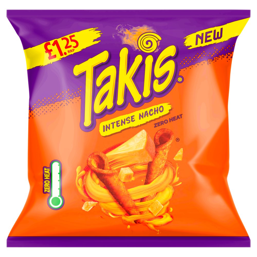 Takis Intense Nacho Cheese Flavour Corn Snack 55g 55g × 21 × 1