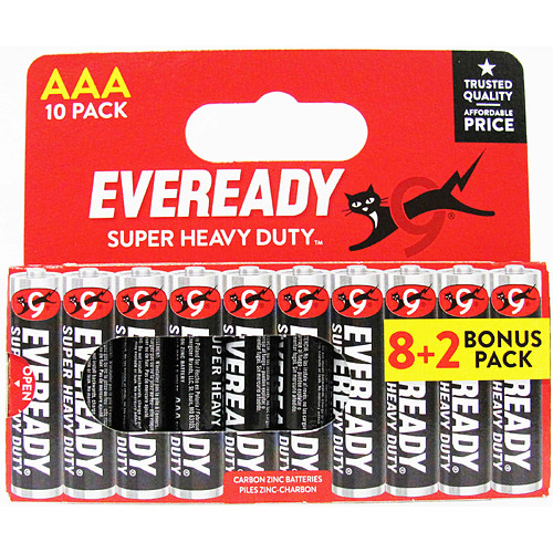Eveready AAA Super Heavy Duty Zinc 10 Pack 10s × 1