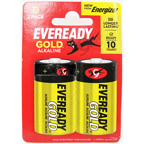 Eveready D Size Gold Alkaline 2 Pack 2pk × 1