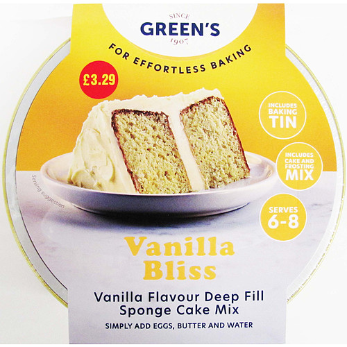 Greens Vanilla Bliss Sponge Mix 410g × 4 × 1