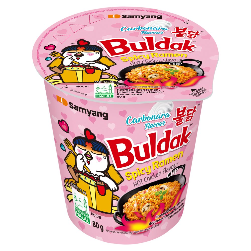 Buldak Spicy Ramen Hot Chicken Flavour Cup 80g 80g × 6 × 1